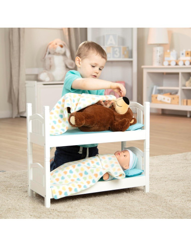 Cama Litera de Madera para Muñecas Melissa & Doug - Blanca