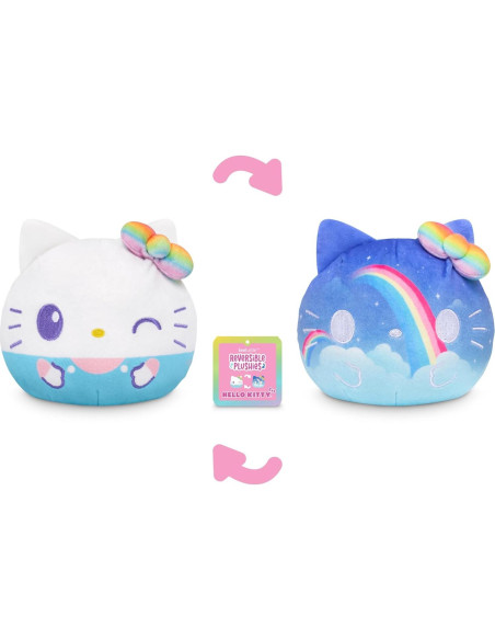 Peluche Reversible Hello Kitty Arcoíris 10 cm TeeTurtle Peluche Reversible Hello Kitty Arcoíris 10 cm TeeTurtle