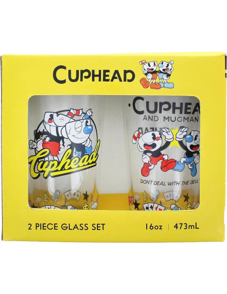 Set de Vasos Cuphead y Mugman 177ml - Nuevo en Caja Set de Vasos Cuphead y Mugman 177ml - Nuevo en Caja