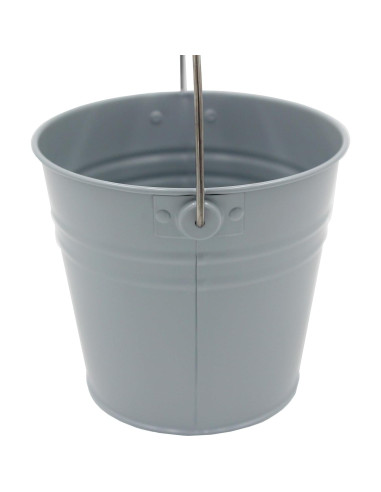 Cubo de Metal Genérico Montessori 15.7 cm Ceniza Azul