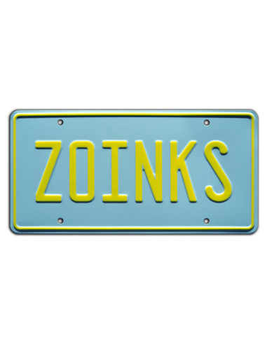 Placa de Licencia Metálica Scooby Doo ZOINKS Celebrity Machines