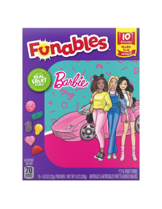 Snacks de Fruta Funables Barbie 10 Paquetes de 22.68g