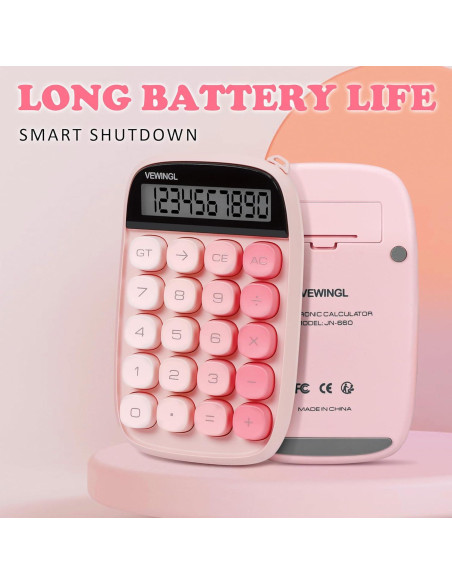 Calculadora Mecánica VEWINGL JN-660 Pantalla LCD 12 Dígitos Calculadora Mecánica VEWINGL JN-660 Pantalla LCD 12 Dígitos