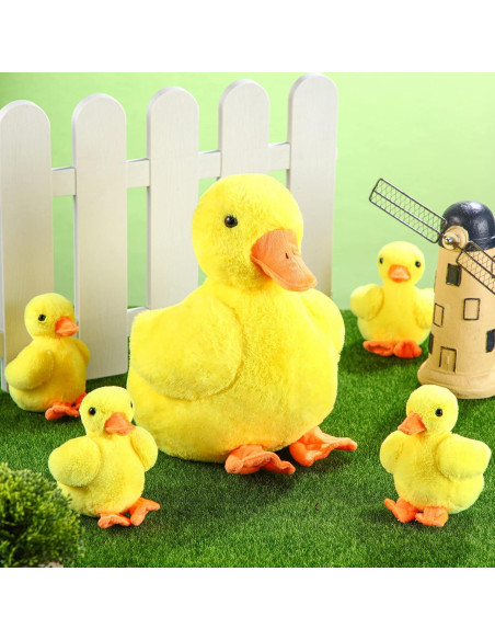 Conjunto de Peluches de Pato Amarillo Zomiboo 5 Pcs - Suaves y Abrazables Conjunto de Peluches de Pato Amarillo Zomiboo 5 Pcs - Suaves y Abrazables