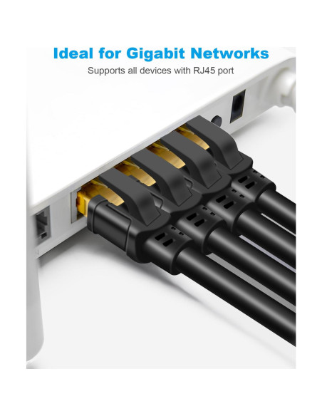 Cable Ethernet CAT8 DDMALL 0.46m Alta Velocidad Blindado Cable Ethernet CAT8 DDMALL 0.46m Alta Velocidad Blindado