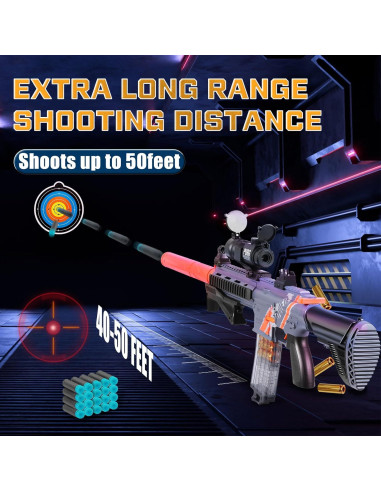 Pistola de Juguete Eléctrica Bugrtey M601 con 40 Balas Suaves