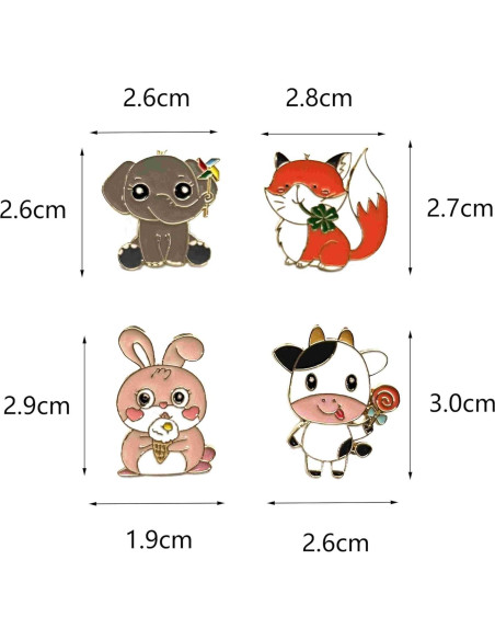 Conjunto de Pines de Esmalte Animales 8 Piezas para Ropa Conjunto de Pines de Esmalte Animales 8 Piezas para Ropa