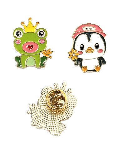 Conjunto de Pines de Esmalte Animales 8 Piezas para Ropa
