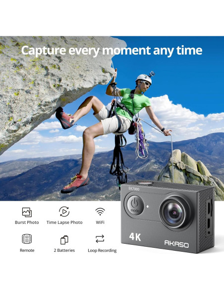 Cámara de acción AKASO EK7000 4K 20MP con control remoto Cámara de acción AKASO EK7000 4K 20MP con control remoto