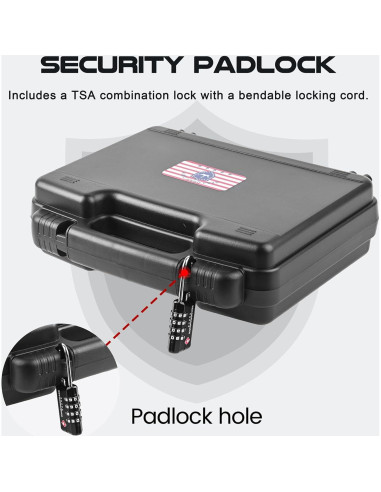 Funda Dura para Pistolas 9mm Kinghardcase con Cerradura TSA