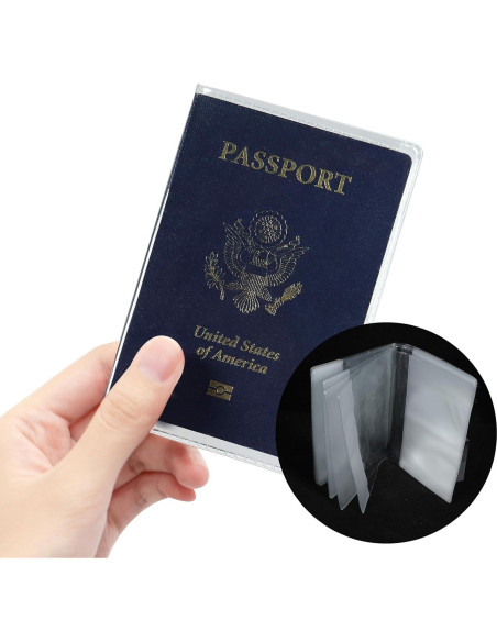 Paquete de 10 fundas de pasaporte impermeables HJZHII Paquete de 10 fundas de pasaporte impermeables HJZHII
