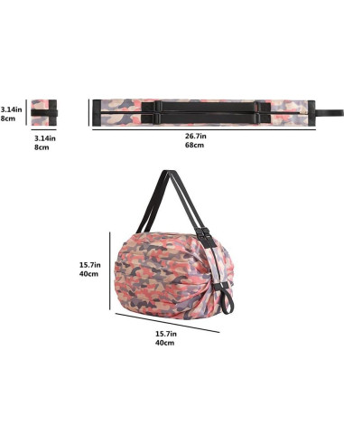 Bolsa de Compras Reutilizable Woonsoon 40x40cm Plegable Impermeable