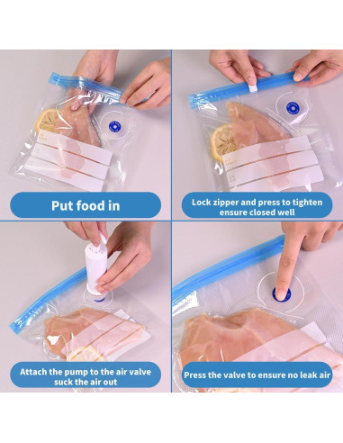 Bolsas Sous Vide Cloudslucky 50 PCS 25.4x34.3 cm Reutilizables