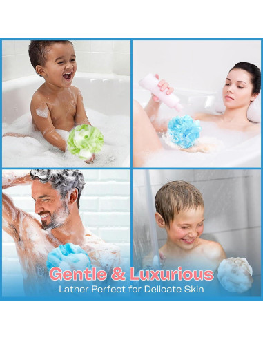 Esponjas de Lufa Exfoliantes LIKEVOW - Paquete de 4 Multicolor