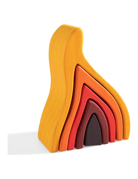 Juguete de Apilamiento Arcoíris de Madera MerryHeart 11x6.5x16.3cm Juguete de Apilamiento Arcoíris de Madera MerryHeart 11x6.5x16.3cm