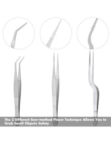 Set de Pinzas de Cocina Cridoz 6 Pcs Acero Inoxidable Set de Pinzas de Cocina Cridoz 6 Pcs Acero Inoxidable