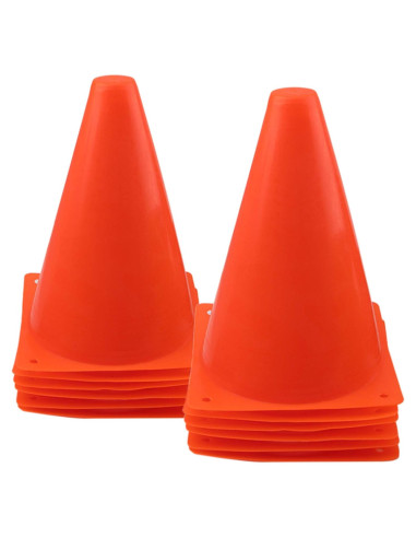 Conos de Tráfico de Plástico Mirepty 17.78 cm Naranja Set de 12