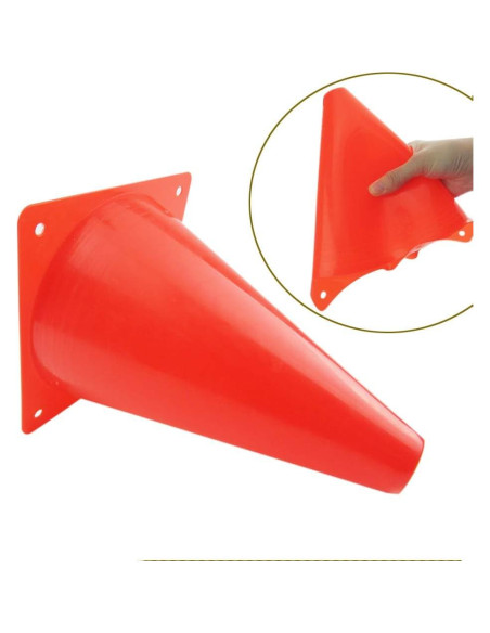 Conos de Tráfico de Plástico Mirepty 17.78 cm Naranja Set de 12 Conos de Tráfico de Plástico Mirepty 17.78 cm Naranja Set de 12