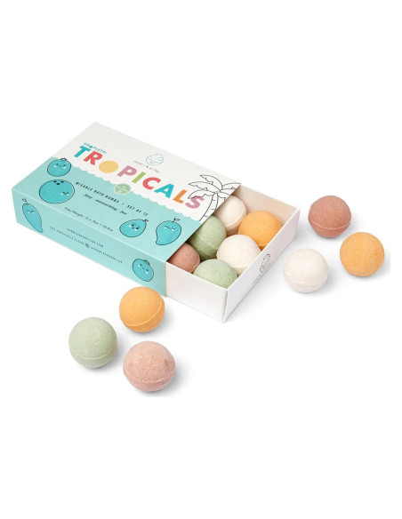 Bolas de Baño Dabble & Dollop Tropicales 100% Naturales Set 12 Bolas de Baño Dabble & Dollop Tropicales 100% Naturales Set 12