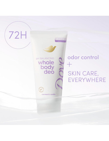 Desodorante Crema Dove Sin Aluminio 70.9 g Coco y Vainilla