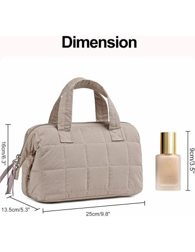 BTOOP Bolsa de Maquillaje Acolchada para Mujeres 30.5x22.9 cm