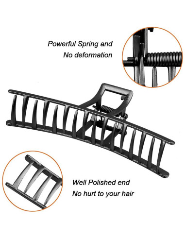 Garras de Metal Grandes ANBALA para Cabello Grueso - Clips Antideslizantes