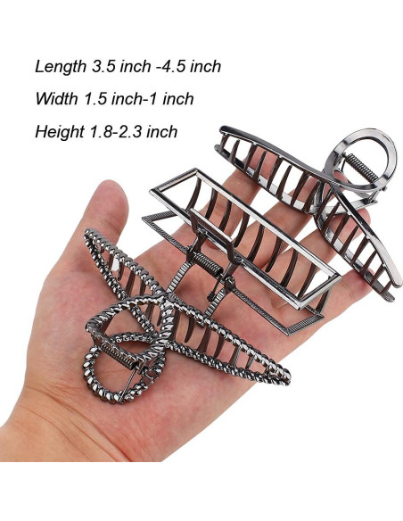 Garras de Metal Grandes ANBALA para Cabello Grueso - Clips Antideslizantes Garras de Metal Grandes ANBALA para Cabello Grueso - Clips Antideslizantes