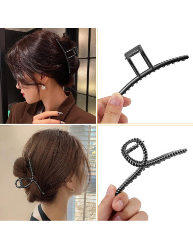Garras de Metal Grandes ANBALA para Cabello Grueso - Clips Antideslizantes