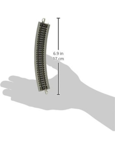 Pista Curvada E-Z Track Bachmann 28.58 cm Riel Níquel