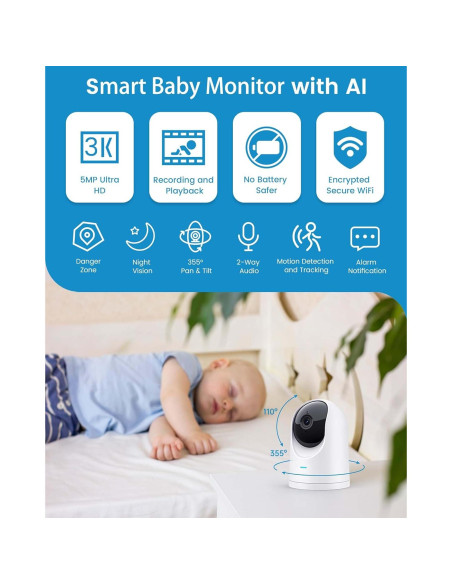 Cámara de Seguridad ANMEATE 3K 5MP con Audio Bidireccional Cámara de Seguridad ANMEATE 3K 5MP con Audio Bidireccional
