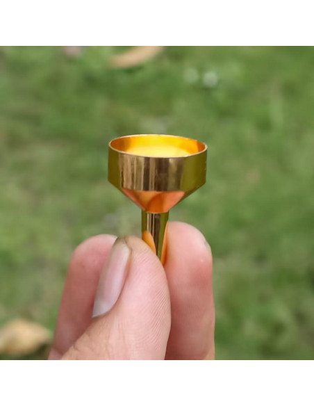 Juego de 10 embudos metálicos mini dorados Jinshining Juego de 10 embudos metálicos mini dorados Jinshining