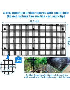 Separador de Acuario Weramics 8 Piezas 30x15 cm Negro 2