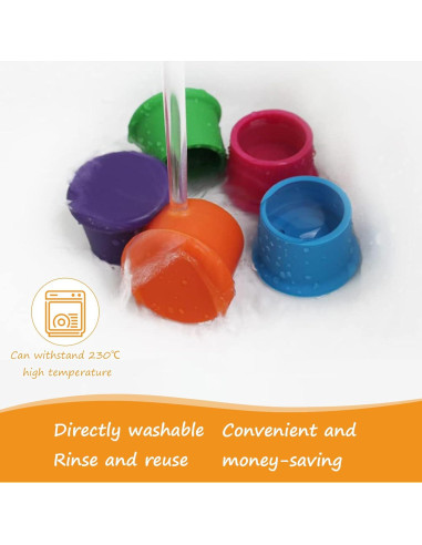 12 Tapones de Silicona para Vino DXMWWTP - Reutilizables y Coloridos