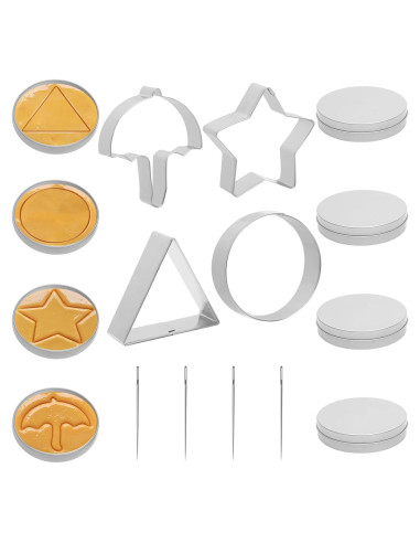 Kit de Galletas Dalgona Woosuke 12 Piezas Acero Inoxidable