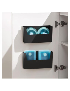 Soporte Adhesivo para Tapas de Contenedor Urukutsa Negro