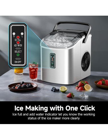 Máquina de Hielo EUHOMY IM-01X 9 Cubos en 6 Minutos