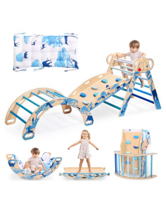 Conjunto de Escalada Pikler Wingyz 8 en 1 Azul - Juguetes Montessori