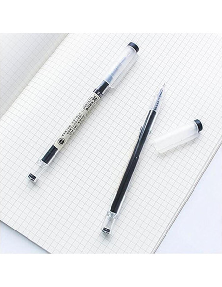 Bolígrafos de Gel BEMLP 0.35mm Ultra Fina 12 Piezas Negro Bolígrafos de Gel BEMLP 0.35mm Ultra Fina 12 Piezas Negro