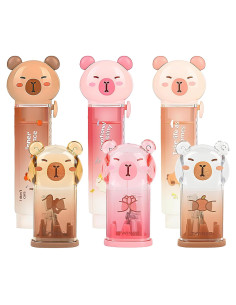 Juego de Papelería Kawaii Daphilly 6 Piezas Capibara Rosa