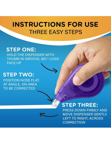 Cinta Correctora BIC Wite-Out EZ Correct 10 Unidades