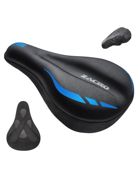 Cojín de Asiento de Bicicleta Zacro - Gel Acolchado Ajustable Cojín de Asiento de Bicicleta Zacro - Gel Acolchado Ajustable