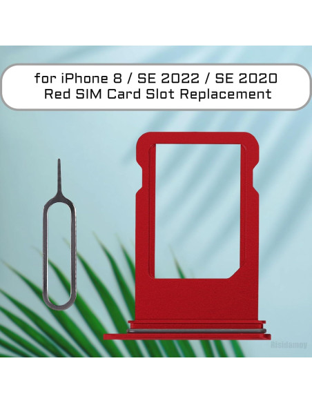 Bandeja de Tarjeta SIM Rojo para iPhone 8/SE 2020/2022 Bandeja de Tarjeta SIM Rojo para iPhone 8/SE 2020/2022