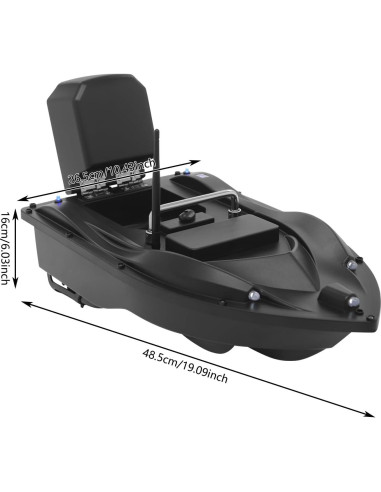 Barco de Cebo de Pesca RC CHNWOD con GPS y Pantalla LED