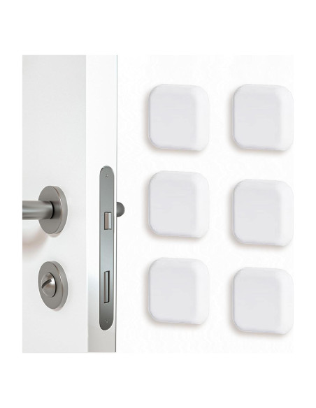 6 Protectores de Pared DESSY&BILI Silicona Blanca 4.5x4.5 cm 6 Protectores de Pared DESSY&BILI Silicona Blanca 4.5x4.5 cm