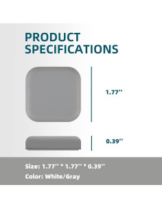 6 Protectores de Pared DESSY&BILI Silicona Blanca 4.5x4.5 cm 2