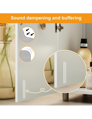 Detenedores de Puerta 30PCS FurniMate Silenciadores Transparentes