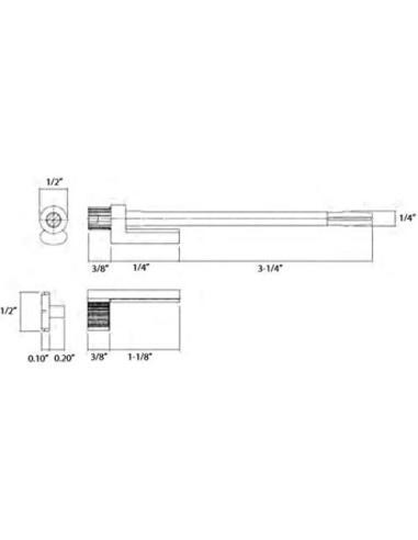 Salvador de Puerta NUK3Y Hinge Pin Stop Níquel Satinado