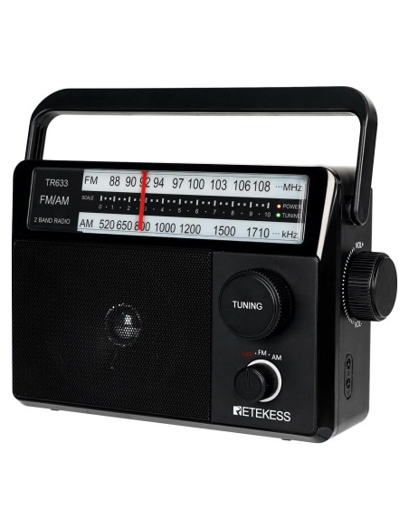 Radio Portátil Retekess TR633 AM FM con Antena Externa Radio Portátil Retekess TR633 AM FM con Antena Externa