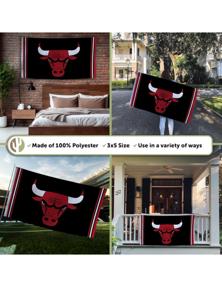 Bandera Chicago Bulls Desert Cactus 91x152 cm Poliester Bandera Chicago Bulls Desert Cactus 91x152 cm Poliester