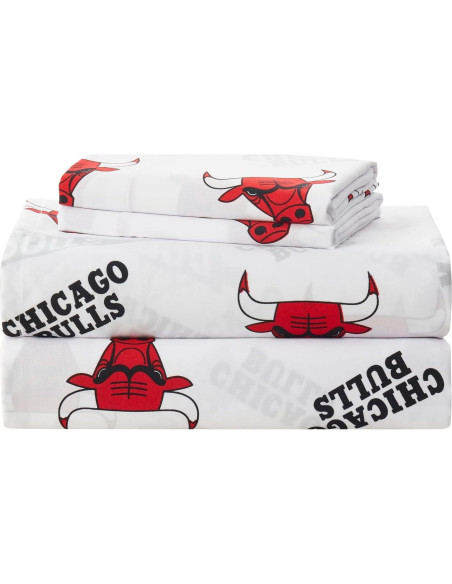 Sábanas Individual NORTHWEST Chicago Bulls Microfibra Suave Sábanas Individual NORTHWEST Chicago Bulls Microfibra Suave